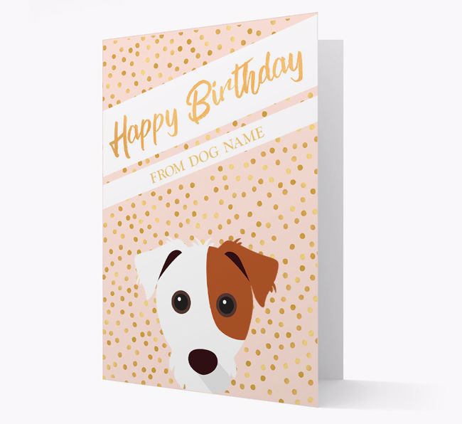 Personalized 'Happy Birthday' Gold Detail {breedFullName} Card